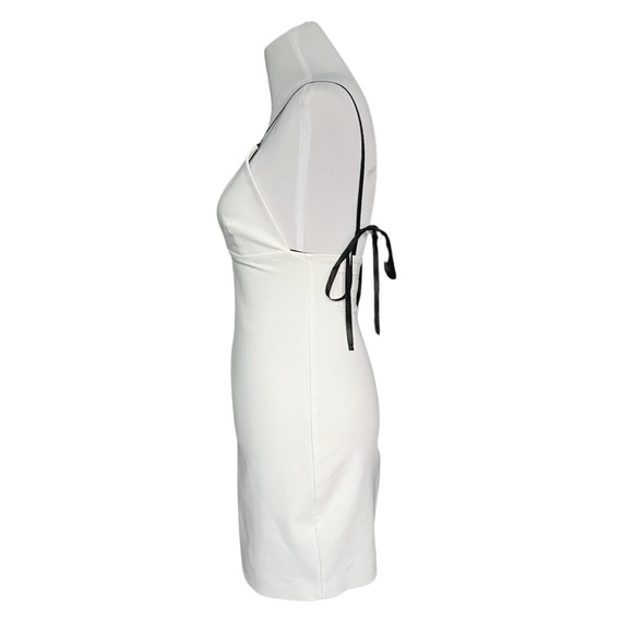 Zara VIRAL Short Dress with Bows Black White Small - Picture 12 of 16